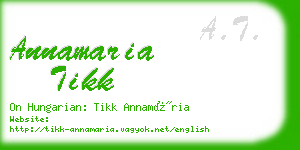 annamaria tikk business card